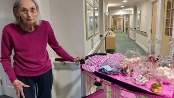 Redcar care home Residents reminisce with sweet trolley